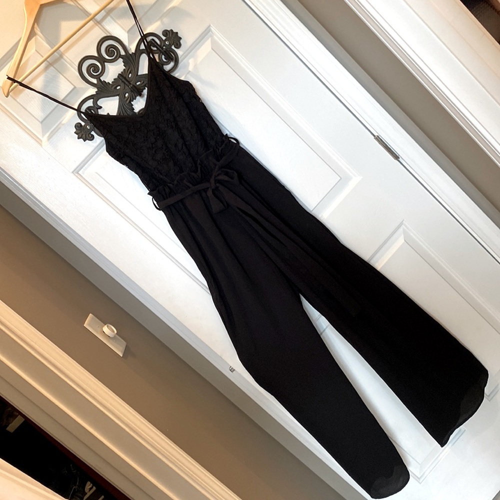 rue 21 Lace Top Paperbag Waist Jumpsuit